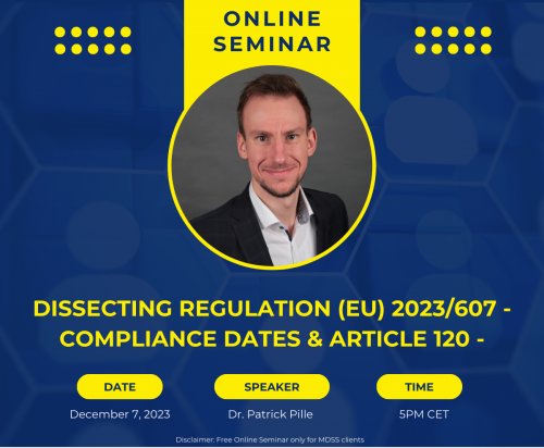 DISSECTING REGULATION (EU) 2023607 - COMPLIANCE DATES & ARTICLE 120-4_2